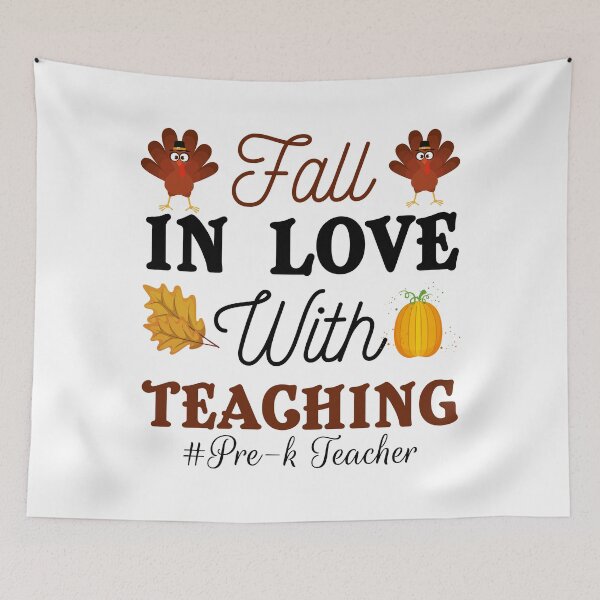 Item preview, Fall In Love With Teaching Pre-K Teacher Thanksgiving - thanksgiving gifts to teacher designed and sold by NiceSpot.