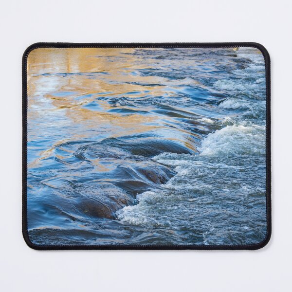 Item preview, Autumn River - Silky Flow in Sapphire Blue and Heliodor Yellow  designed and sold by Georgia Mizuleva.