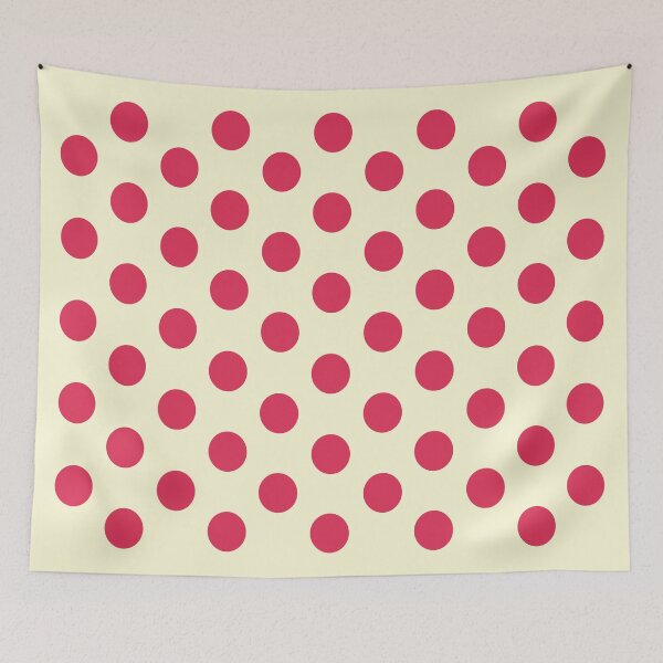 Item preview, Medium RASPBERRY PINK and CREAM POLKA DOTS designed and sold by RachelMacht.