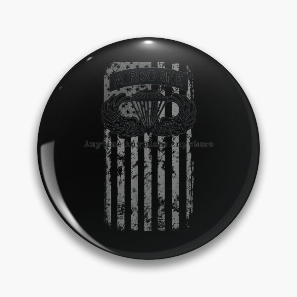 Item preview, Airborne Paratrooper Black Jump Wings Airborne Tab With Flag   designed and sold by jeanaivetteahoh.