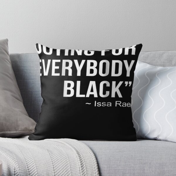I'm Rooting For Everybody Black Blm Power Tee Shirt Throw Pillow
