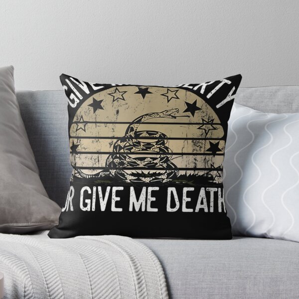 Vintage Give Me Liberty Or Give Me Death Men Women Gift Tank Top Throw Pillow