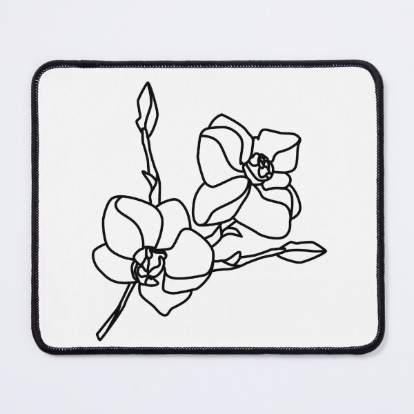 Item preview, flower illustration line drawing designed and sold by DigiHouse.