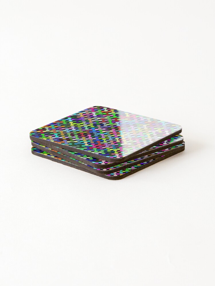 Thumbnail 4 of 5, Coasters (Set of 4), Embedded colored parts pattern designed and sold by RafaelLima7.