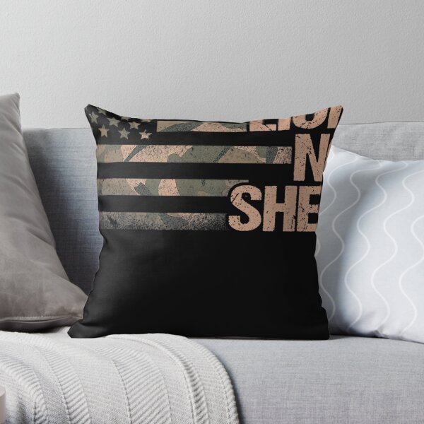 Raise Lions Not Sheep - American Patriot - Patriotic Lion Throw Pillow