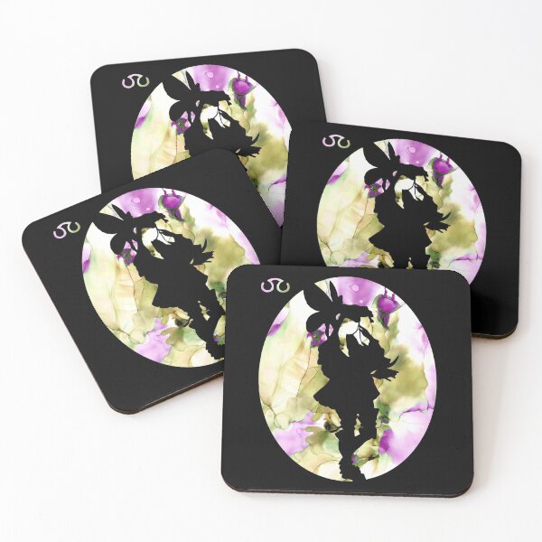 Item preview, FXIV Scholar Silhouette with Selene coloured background designed and sold by GingerCatGifts.