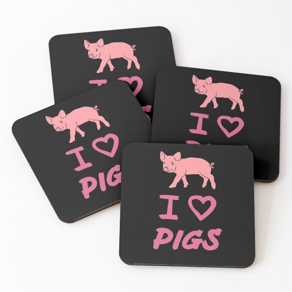 Item preview, Pink I Love Pigs, Cute Funny Piggy designed and sold by Mochi-Merch.