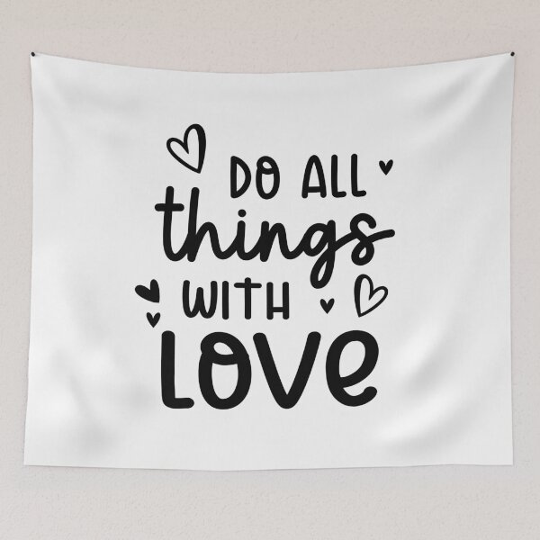 Item preview, Do All Things With Love designed and sold by ilustraliza.