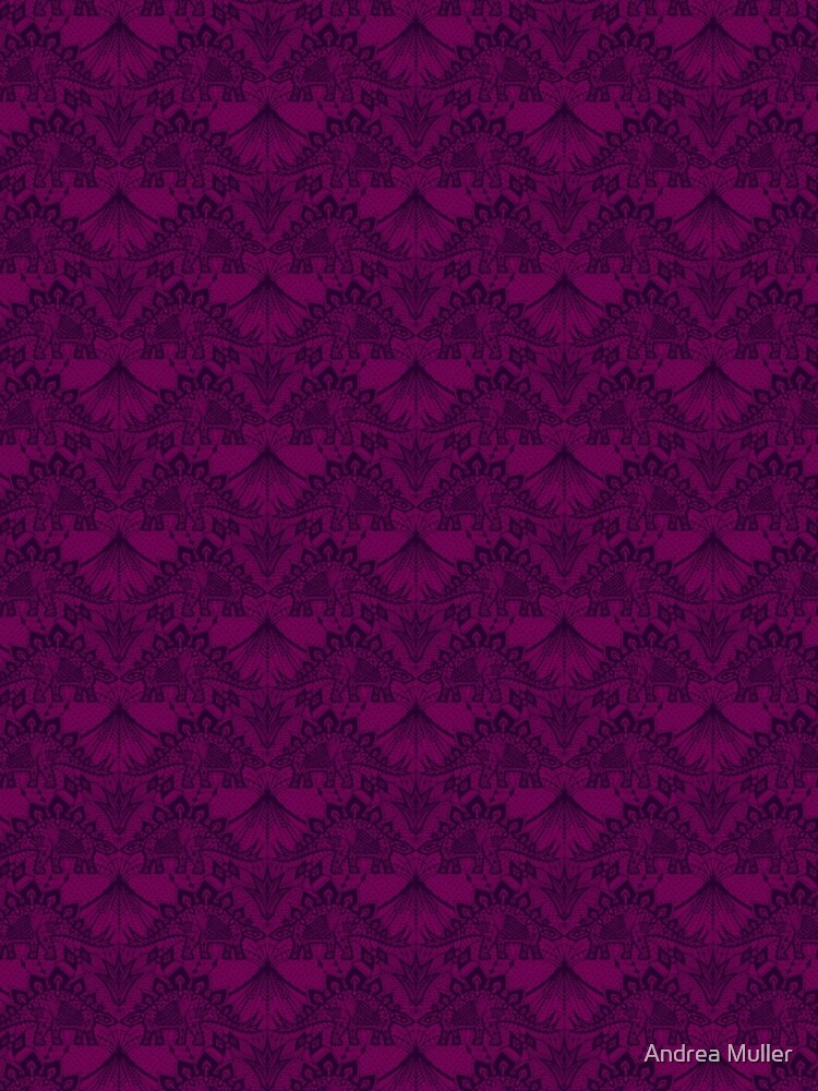 Stegosaurus Lace - Purple by andreaalice