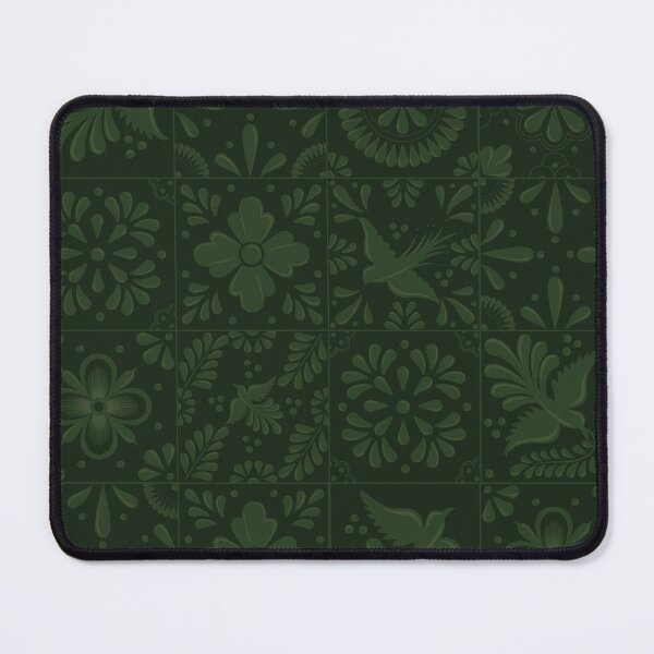 Item preview, Mexican Dark Green Talavera Tile Pattern by Akbaly designed and sold by Akbaly.