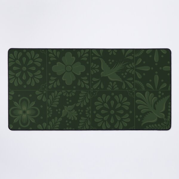 Item preview, Mexican Dark Green Talavera Tile Pattern by Akbaly designed and sold by Akbaly.