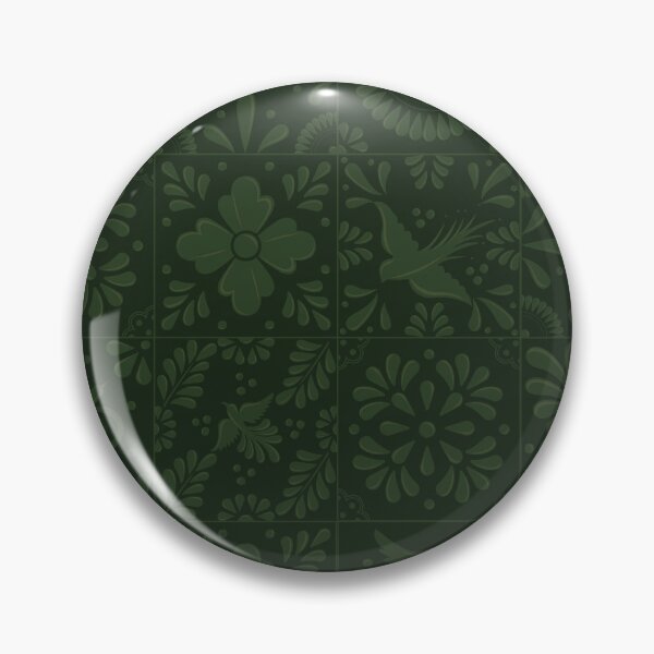Item preview, Mexican Dark Green Talavera Tile Pattern by Akbaly designed and sold by Akbaly.