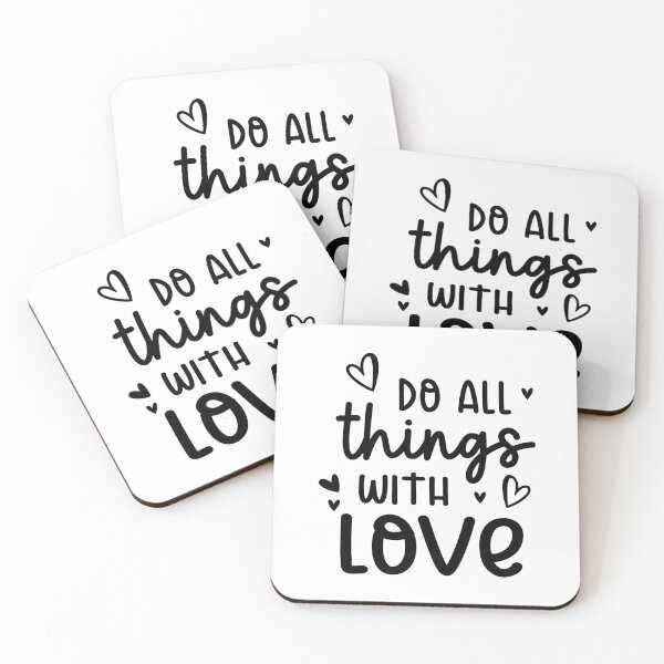 Item preview, Do All Things With Love designed and sold by ilustraliza.