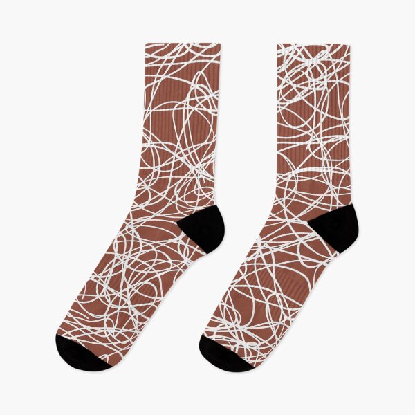 Artikelvorschau, Clay Brown and White Scribble Mosaic Pattern Pairs Sherwin Williams 2022 Popular Color Sierra Redwood SW 7598 - Colour Trends- Shade - Hue entworfen und verkauft von ColorOfTheYears.
