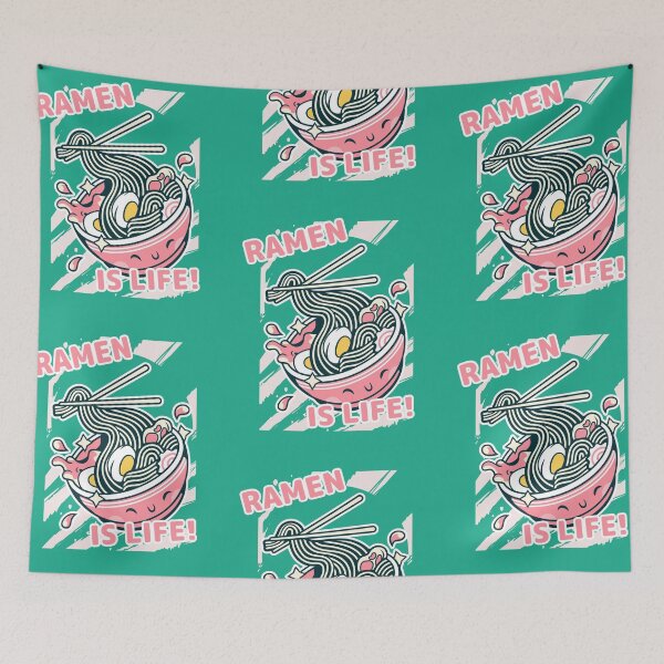 Item preview, Ramen Is Life Kawaii Ramen Bowl designed and sold by Meek-Anime.