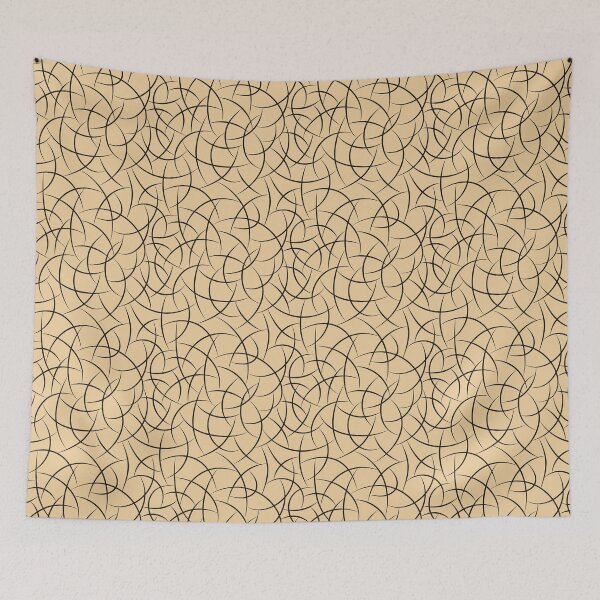 Item preview, Peach and Black Abstract Crescent Shape Pattern Pairs Sherwin Williams 2022 Popular Color Peace Yellow SW 2857 - Colour Trends- Shade - Hue designed and sold by ColorOfTheYears.