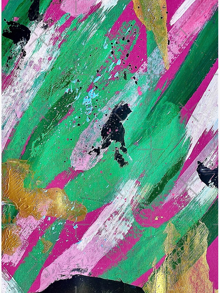 "Pink and green Abstract art" Poster for Sale by Ysivie Redbubble