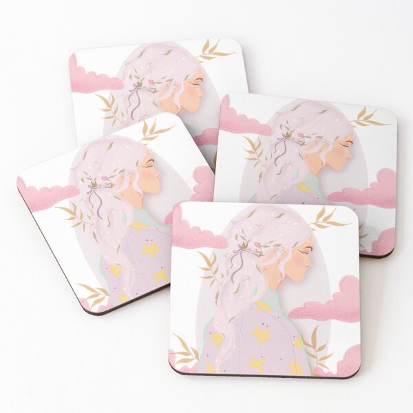 Item preview, Dreamy girl with flowery hair designed and sold by MysticalInnk.