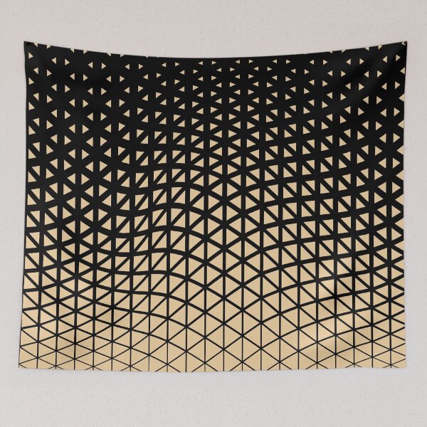Item preview, Peach and Black Geometric Triangle Wave Pattern Pairs Sherwin Williams 2022 Popular Color Peace Yellow SW 2857 - Colour Trends- Shade - Hue designed and sold by ColorOfTheYears.