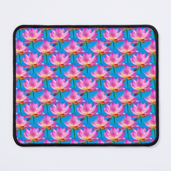 Item preview, Lotus flower on blue pattern designed and sold by RafaelLima7.