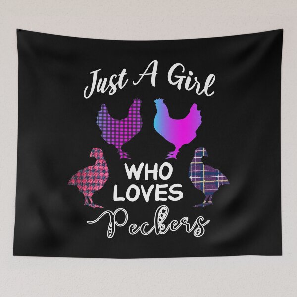 Item preview, Just A Girl Who Loves Peckers designed and sold by AmethystMurad.
