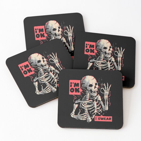 Item preview, I’m Ok - Funny Ironic Dead Skull Gift designed and sold by EduEly.