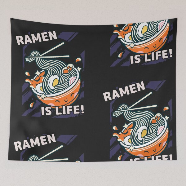 Item preview, Ramen Is Life Kawaii Ramen Bowl designed and sold by Meek-Anime.