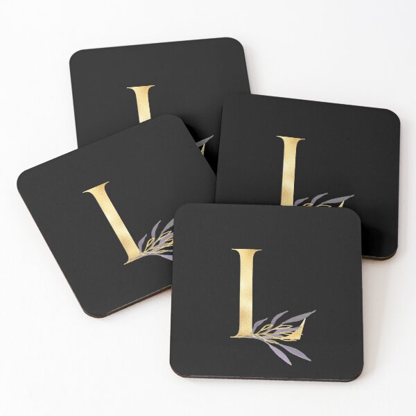 Item preview, Gold Floral Alphabet Letter L designed and sold by Trinket-Trickster.