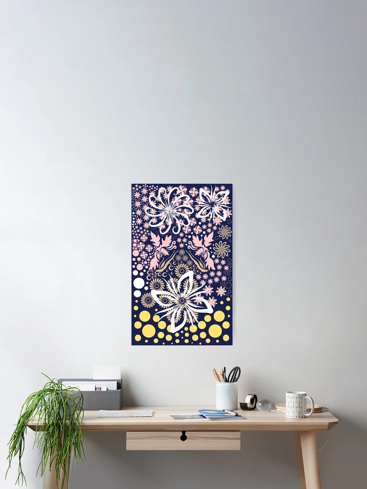 Thumbnail 2 of 3, Poster, Batik Pattern Floral  with dot variation designed and sold by R4CProject.