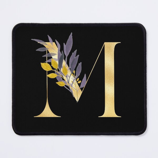 Item preview, Gold Floral Alphabet Letter M designed and sold by Trinket-Trickster.