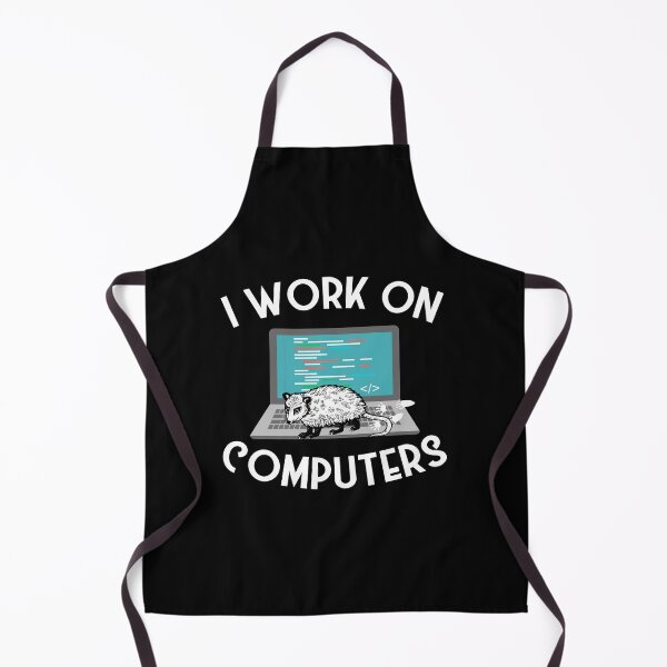 Item preview, I Work on Computers Funny Coding Opossum Working Programmer designed and sold by biigshow.