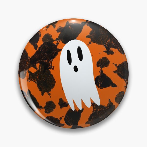 Item preview, Ghost Halloween Orange and Black Print Artwork designed and sold by AliCorr.