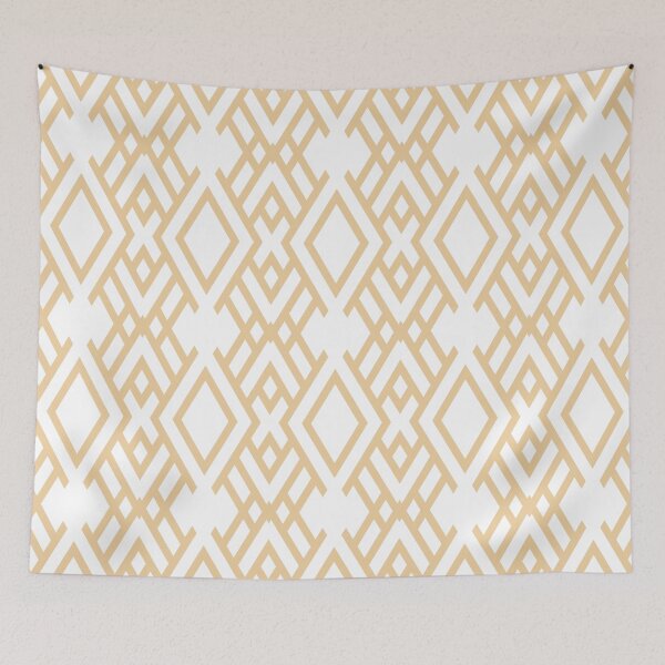 Item preview, Peach and White Diamond Striped Art Deco Pattern Pairs Sherwin Williams 2022 Popular Color Peace Yellow SW 2857 - Colour Trends- Shade - Hue designed and sold by ColorOfTheYears.