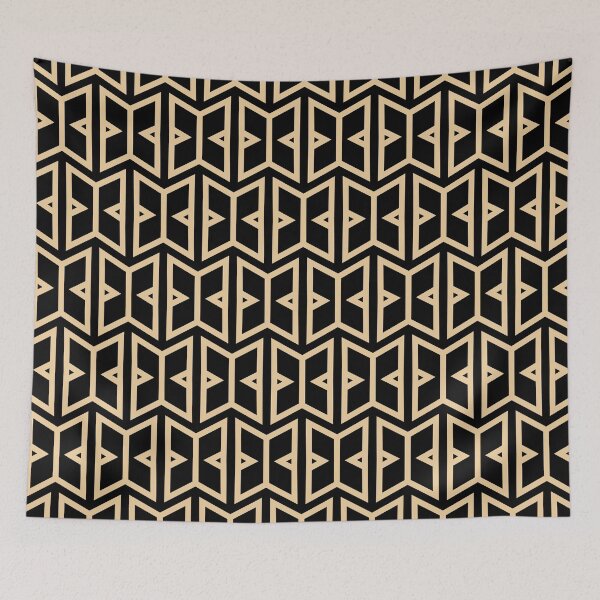 Item preview, Peach and Black Simple Art Deco Shape Pattern Pairs Sherwin Williams 2022 Popular Color Peace Yellow SW 2857 - Colour Trends- Shade - Hue designed and sold by ColorOfTheYears.
