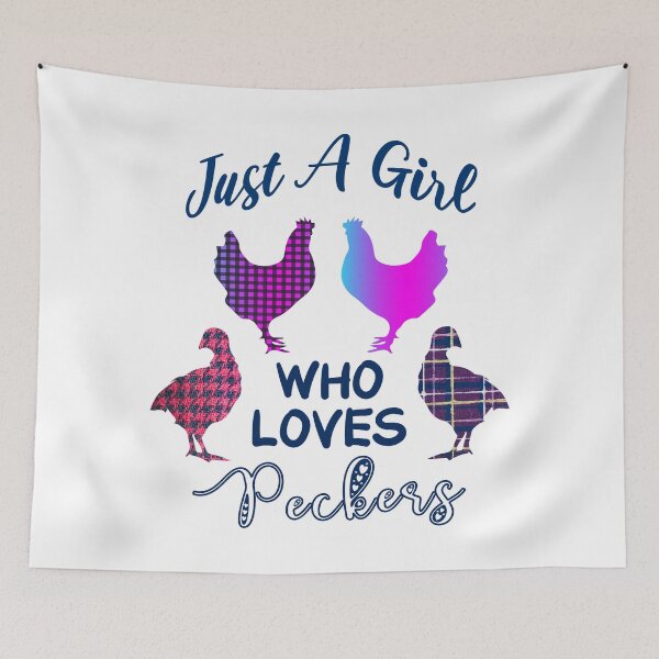 Item preview, Just A Girl Who Loves Peckers designed and sold by AmethystMurad.