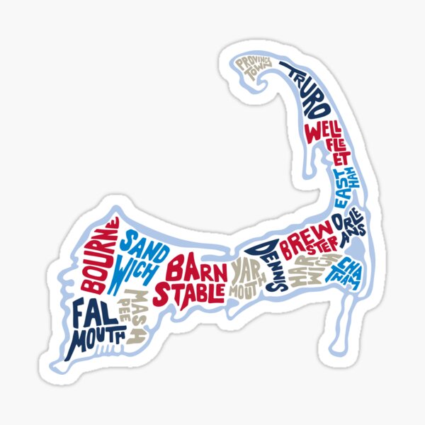 Vista previa del artículo con la obra «Cape Cod mapa de ciudades», diseñado y vendido por EKE Designs.