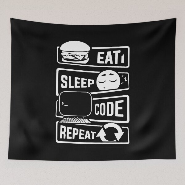 Item preview, Eat Sleep Code Repeat designed and sold by designdroplet.