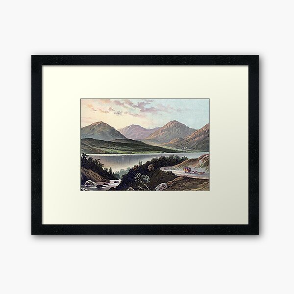 Item preview, Vintage Illustration of Loch Lomond from the road to Stronaclacher designed and sold by yourscotland.