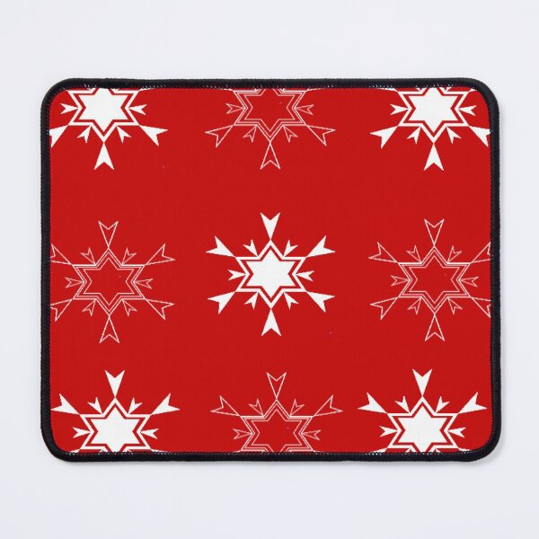 Item preview, white snowflake red background designed and sold by miaterinka.
