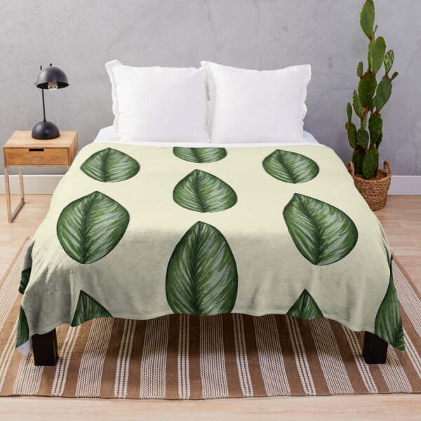 Item preview, Calathea leaf gouache painting designed and sold by Milanicole.