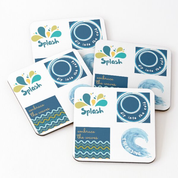 Item preview, Swimming lovers sticker pack energising splash waves cold water dip designed and sold by Wildflow Creations.