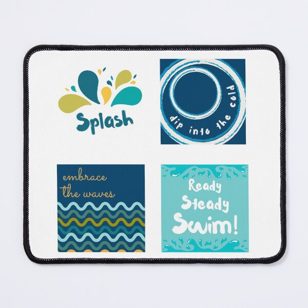 Item preview, Swimming lovers sticker pack ready steady swim, splash, waves cold water dip designed and sold by Wildflow Creations.
