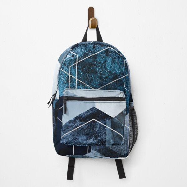 Item preview, Geometric Landscape in blue designed and sold by UrbanEpiphany.