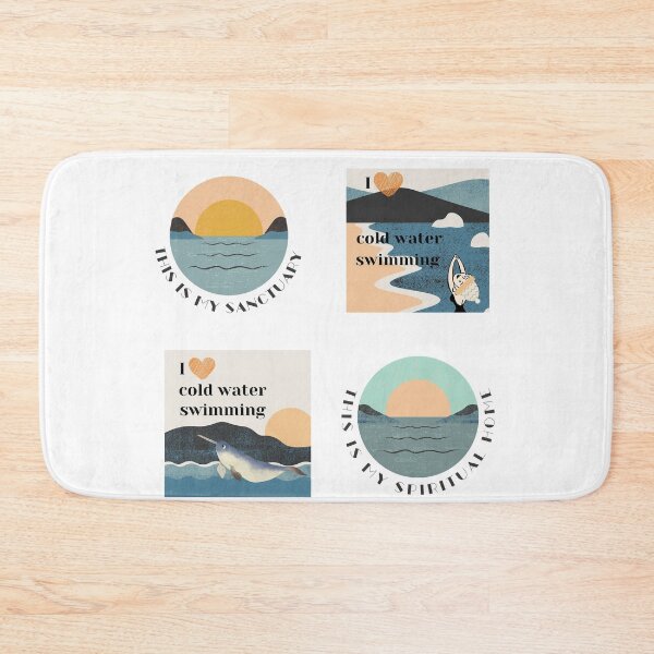 Item preview, Swimming lovers sticker pack cold water swimming wild swimming designed and sold by Wildflow Creations.