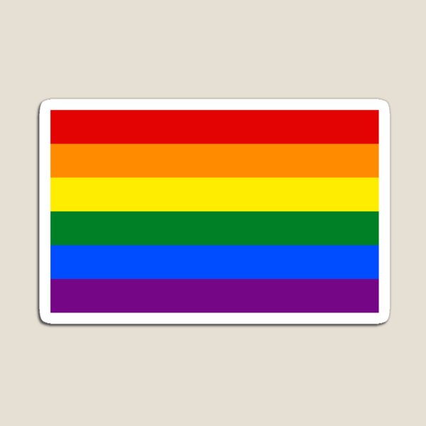large gay pride rainbow equality and freedom flag magnet by podartist redbubble