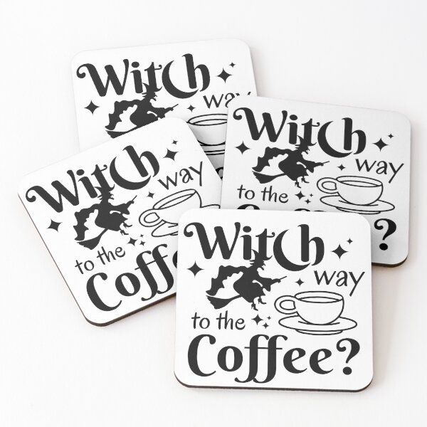 Item preview, Witch Way to the Coffee? | Halloween Witch Pun | Gift for Coffee Lovers designed and sold by MiaDelelai.