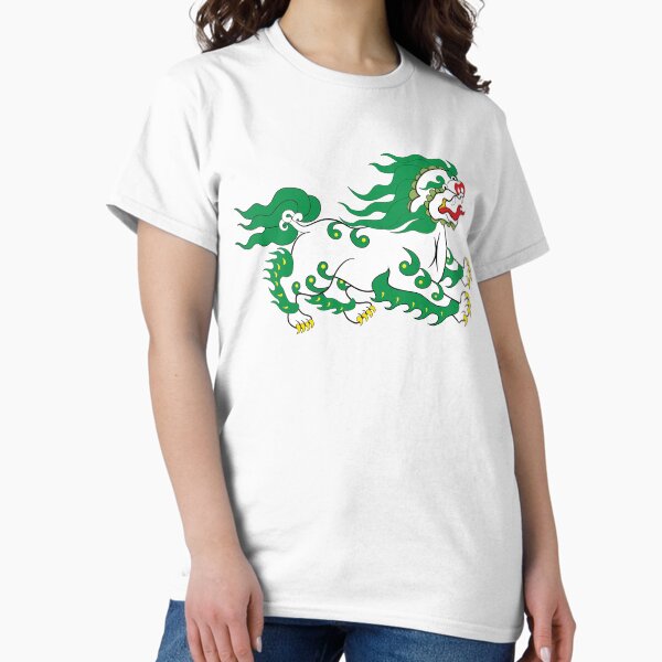 Vista previa del artículo con la obra «León de las Nieves del Tíbet», diseñado y vendido por Tib Merch.