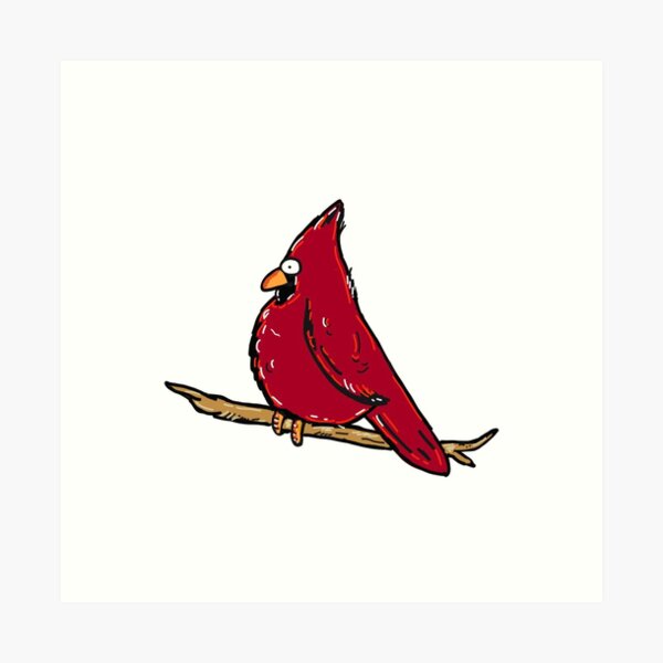Northern Cardinal Watercolor Northeastern Bird Magnetic Metal