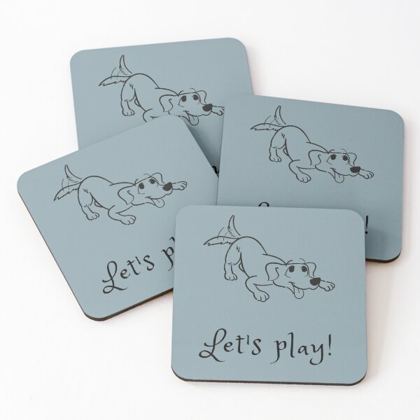 Item preview, Let's play (dog play bow) designed and sold by kookycomet.