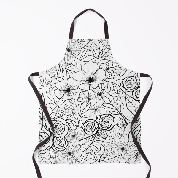 Item preview, Doodle floral line art pattern designed and sold by SJAPhoto.